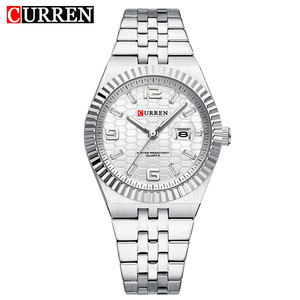 Montre à quartz de luxe CURREN 8498 pour homme, montre carrée étanche en acier inoxydable et cuir, lumineuse, pour femme - Product Image 2