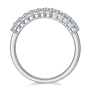 Bijoux de souhaits Bague de fiançailles en moissanite en argent 925 empilable pour femme - Product Image 2