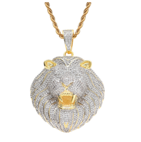 OUGEPHELI Vente en gros Collier de bijoux avec pendentifs breloques en laiton écologique, zircon cubique CZ, motif animal, style Hip Hop, tendance