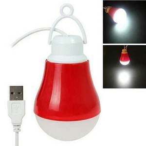 หลอดไฟ LED ฉุกเฉิน USB ชาร์จใหม่ได้แบตเตอรี่ Li-Ion IP44 กันน้ำแสงสีขาว 5000K แสงกลางวันแคมป์ปิ้งกลางแจ้งโคมไฟพลาสติก - Product Image 1