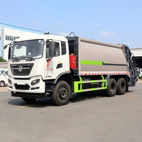 Camion compacteur hydraulique de collecte des déchets Dongfeng 6x4 25 tonnes, moteur diesel Euro 6, transmission manuelle, pour déchets commerciaux