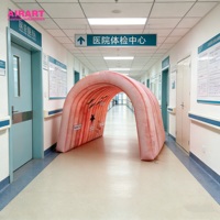 Túnel Inflable Personalizado con Modelo de Colon para Exhibición de Ciencias Médicas