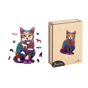 <span class=keywords><strong>Puzzle</strong></span> en <span class=keywords><strong>bois</strong></span> en <span class=keywords><strong>bois</strong></span> Cat Design Brain Training Gift Creative Adults Children 200 Pieces Medium - Product Image 3