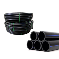 Tuyaux en polyéthylène noir de 2 pouces, 100 m, rouleaux de matériau polyéthylène, 16 mm, HDPE 10, tuyau d'irrigation agricole