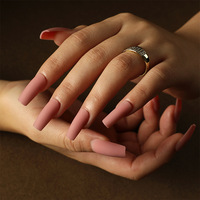 Faux Ongles Tendance en Gros, Vente Chaude, French Manucure, à Presser, en ABS, Couverture Complète, Pré-conçus, Application Facile, pour Salon de Manucure, 24 Pièces