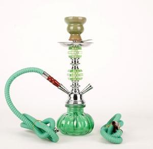 Usine transfrontalière chaude arabe acrylique vert 32 cm Double narguilé bol petite saveur narguilé avec technique de laque pour charbon de bois - Product Image 3