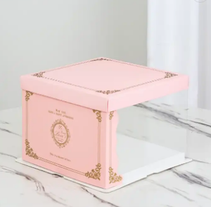 Favores do casamento claro Caixa Do Bolo Transparente Alta Embalagem Presente De Casamento 4 6 <span class=keywords><strong>8</strong></span> 10 Polegada Caixa De Bolo De Papel - Product Image 4