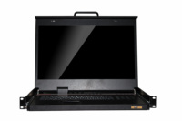 Pontron 17.3 Inci Layar Resolusi Tinggi 1920x1080/Menu OSD 8 port 1U LED KVM Drawer Tersedia