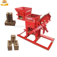 Блокировочная машина для производства глиняных блоков, ручная машина для изготовления сжатой почвы с логотипом Красной глины