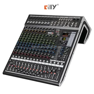 RIY-consola mezcladora de sonido, 4 grupos, 16 canales, mezclador de sonido para dj, sistema de sonido profesional