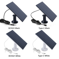 Pengisi Daya Panel Surya Kecil 6W 10W Port Micro USB/USB-C Modul Pv untuk Kamera Keamanan Bel Pintu Rumah Pengisi Daya Ponsel Luar Ruangan