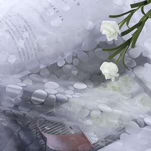 Wholesale <strong>Cheap</strong> Waterproof Mouldproof Cobblestone Patten Vinyl <strong>Shower</strong> <strong>Curtain</strong> with Metal Eyelets 72 X 75 in - Product Image 5