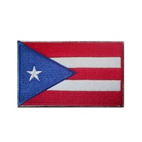 Drapeau national américain brodé en 3D, patchs à crochet et boucle, accessoires de sac d'extérieur, support en PU pour Porto Rico, Équateur, Nicaragua