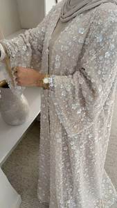 Sequin Embroidery 2026 Elegant New Collection Wholesale Front Open Dubai Luxury Custom <strong>Abaya</strong> for Muslim Women Casual and <strong>Prayer</strong> - Product Image 3
