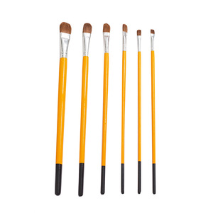 Set di Pennelli per Pittura a Olio con Setole di Lupo per Studenti, Pennelli per Gouache, Acrilico e Acquerello, Punta Rotonda, Manico in Legno, Pennelli per Pittura Artistica - Product Image 5