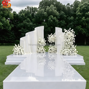 SMOOTH New Arrival Elegant Stable Round Stage High Gloss Waterproof Circle PVC <b>Wedding</b> Stage Custom Size Custom Color - Product Image 5
