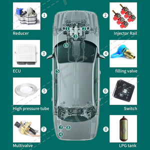 <span class=keywords><strong>Kit</strong></span> de Conversión a GLP de 8 Cilindros, 5ª Generación, Secuencial, Modo de Combustible Dual Directo para Taxi, Autobús, Automóvil - Product Image 4
