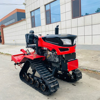 Motoculteur rotatif à bas prix 25 hp tracteur à chenilles pour l'eau et la sécheresse Motoculteur rotatif pour verger jardin Motoculteur rotatif avec outils