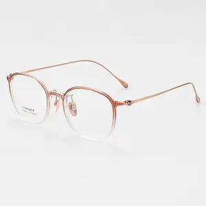 Low Price Cheap Men Myopia Glasses Ultralight Titanium Frame Mirror Classic Square Designer Optical Prescription Glasses