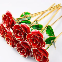 Rose naturelle préservée plaquée or 24 carats, écologique, longue durée de vie, cadeau romantique pour la Saint-Valentin, la fête des mères et les anniversaires
