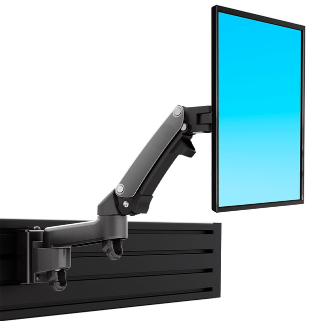 New Single Monitor Arm Desk Mount Articulating Arm with 90 Degrees Tilt VESA 75/100mm Aluminum Alloy for LCD/LED