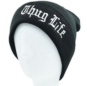 Casquette d'hiver personnalisable de style hip-hop coréen Thug Life, broderie 3D, bonnet avec inscription, caractéristiques des bonnets, logo personnalisé - Product Image 2