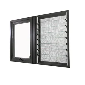 Prijs Van Aluminium 100 Serie Glas Jaloezie Raam Verstelbare Ventilatie Glas Lamellen Ramen Met As2047