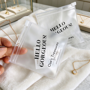 Custom Logo Clear PVC Slider <b>Zip</b> <b>Lock</b> Jewelry <b>Bag</b> Waterproof Plastic Pouch Zipper <b>Bags</b> for Necklace Earring Ring Packaging - Product Image 6