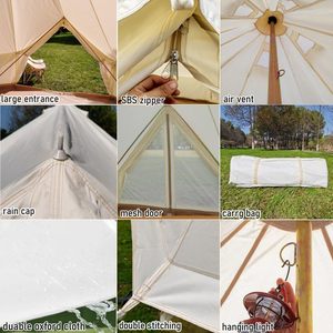 2025 nouveau luxe 3M 4M 5M 5 personnes hiver chaud mongol toile extérieur Glamping Camping yourte <span class=keywords><strong>maison</strong></span> cloche tente à <span class=keywords><strong>vendre</strong></span> - Product Image 4