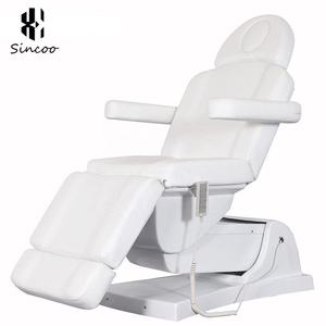 Electric Lift Modern <b>Foldable</b> 3 Motor PU Leather Beauty Salon Spa Facial Bed <b>with</b> Adjustable <b>Legs</b> & Backrest - Product Image 2
