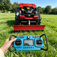 Livraison Gratuite SDLOT Tondeuse à Gazon Industrielle sur Chenilles CE EPA EURO5 Robot RC Sans Fil Coupe-Herbe Multifonctionnel pour Jardin