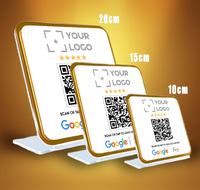 Taille personnalisée QR Code impression acrylique bois PVC NFC cartes Google Review Stands programmable