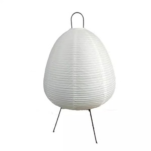 Lampe de table de style japonais, LED E27, tête simple, lampe décorative pour chambre à coucher, salon, design Wabi Sabi, abat-jour en papier Xuan - Product Image 5