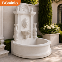 Fontaine murale décorative personnalisée en forme de tête de lion sculptée à la main, style européen classique, pour décoration de salon extérieur