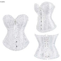 Corsets Serre-Taille et Bustiers Grandes Tailles XXS-6XL, Haut Corset Overbust Volanté Bleu, Rose, Rouge, Vert Style Victorien pour Femmes