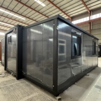 Villa de Luxe Préfabriquée Extensible Moderne en Conteneur 20/40 pieds, Normes Locales, 2 Chambres, Salon Mobile, Atelier - En Vente