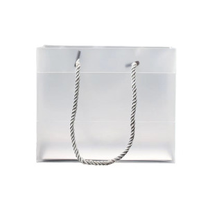Custom Logo Waterproof Transparent PVC PP Tote Bag Semi-Clear Cosmetic Gift Plastic Bags Packaging for Women