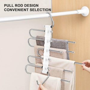 Multiple Pant <strong>Hangers</strong> Magic Pants <strong>Hangers</strong> Organizer Multifunctional Magic Foldable Clothes <strong>Hanger</strong> for Pants - Product Image 3