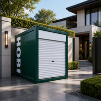 Rumah Kontainer Penyimpanan Modern Panel Sandwich Modular Portabel 20FT 40FT Gudang Mini Mobile Pintu Gulung untuk Halaman Rumah Pertanian
