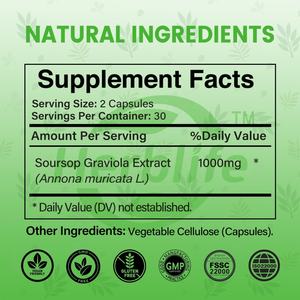 Compléments alimentaires à base d'extrait de feuilles de corossol (graviola) en capsules, vente chaude OEM ODM - Product Image 3