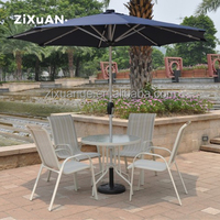 Table de jardin avec parapluie pliable, mobilier d'extérieur, ombrelle de plage, soleil