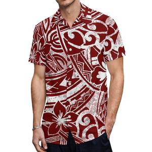 新作高品質デザインカスタムハワイポリネシア部族夏通気性クイックドライ半袖シャツアロハメンズルーズシャツ - Product Image 4