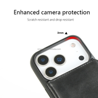 Dompet Kulit Anti RFID dengan Tali Selempang untuk iPhone 18 Pro Max, Slot Kartu Banyak, Penutup Tali Bahu, Aman untuk Perjalanan Tanpa Genggam