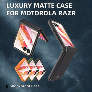 Étui de protection de luxe mat en PC avec charnière pour Motorola Razr 50 40 Ultra/Razr 50/Razr+ – Design épuré avec <span class=keywords><strong>film</strong></span> de protection en verre pour petit écran - Product Image 2