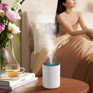 Portable Mini Air <b>Humidifier</b> 190ml Ultrasonic USB Desktop <b>Humidifier</b> with Colorful Light Air Aromatherapy for Car Household Use - Product Image 4