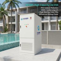 Système industriel et commercial de stockage d'énergie haute tension BESS 233 kWh 241 kWh Armoire extérieure 261 kWh Batterie LiFePO4