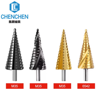 Foret conique multifonction Chenchen Hex M35 HSS-Co5% pour acier inoxydable, 4-32mm, revêtement titane, jeu de forets étagés robustes