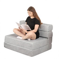 Canapé-lit pliant d'usine OEM Chaise-lit convertible avec oreiller Matelas pliable avec support dorsal Chaise pliante portable
