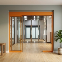 Portes intérieures automatiques superposées, porte d'urgence, porte coulissante anti-panique