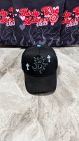 Gorra de Béisbol de 5 Paneles con Visera Curva, Estilo Nuevo, Personalizada, de Gamuza y Algodón, Gorras Deportivas B CROSS, Sombreros Barbas Originales con Logotipo de Diamantes de Imitación